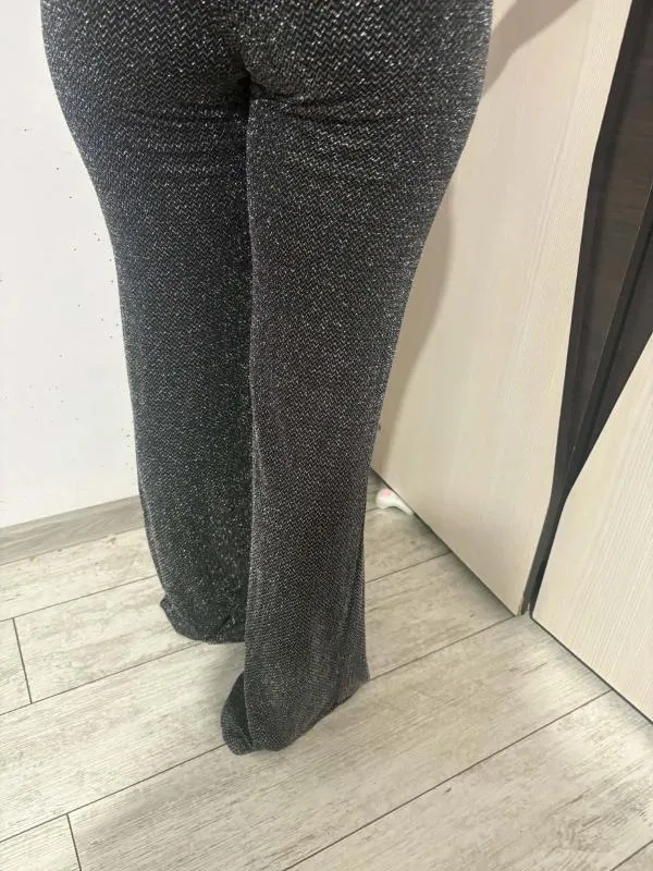 Salopetă Zara S | Negru, Lungă, Bretele după gât - Image 4