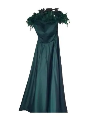 Rochie de ocazie Cristina EU 38 | Verde, Maxi, Cu umerii goi, Paiete