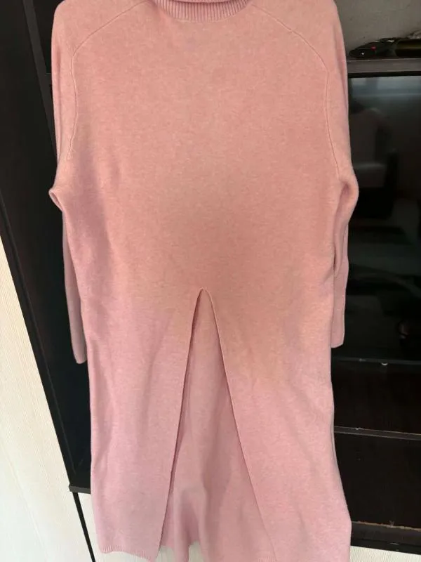 Pulover cu guler înalt Myastreet M | Roz, Lung, Relaxed Lejer fit - Image 2