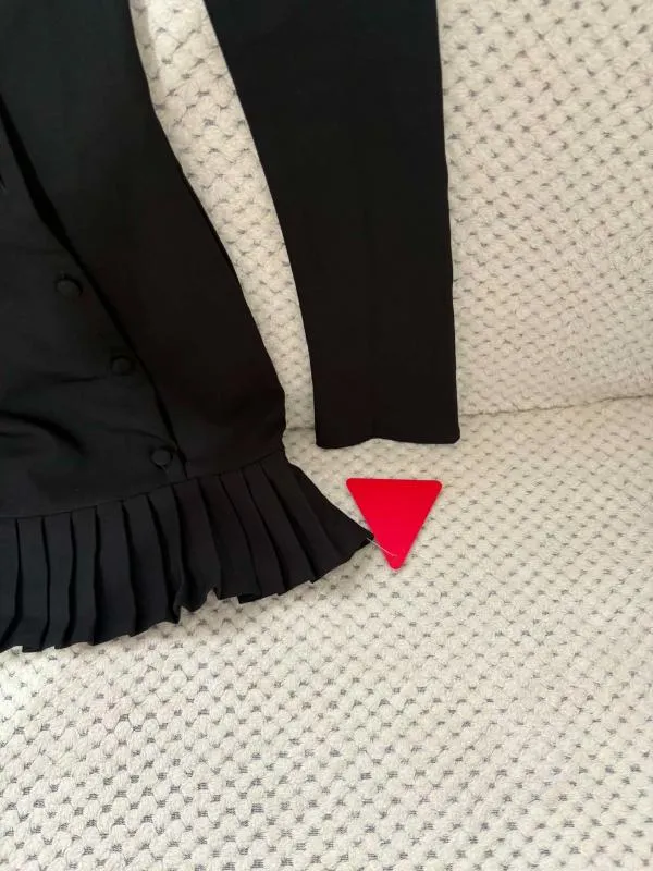 Rochie fit & flare EGO S | Negru, Midi, Mânecă lungă - Image 3