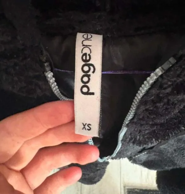Geacă din blană PageOne XS | Negru, Blană artificială - Image 3