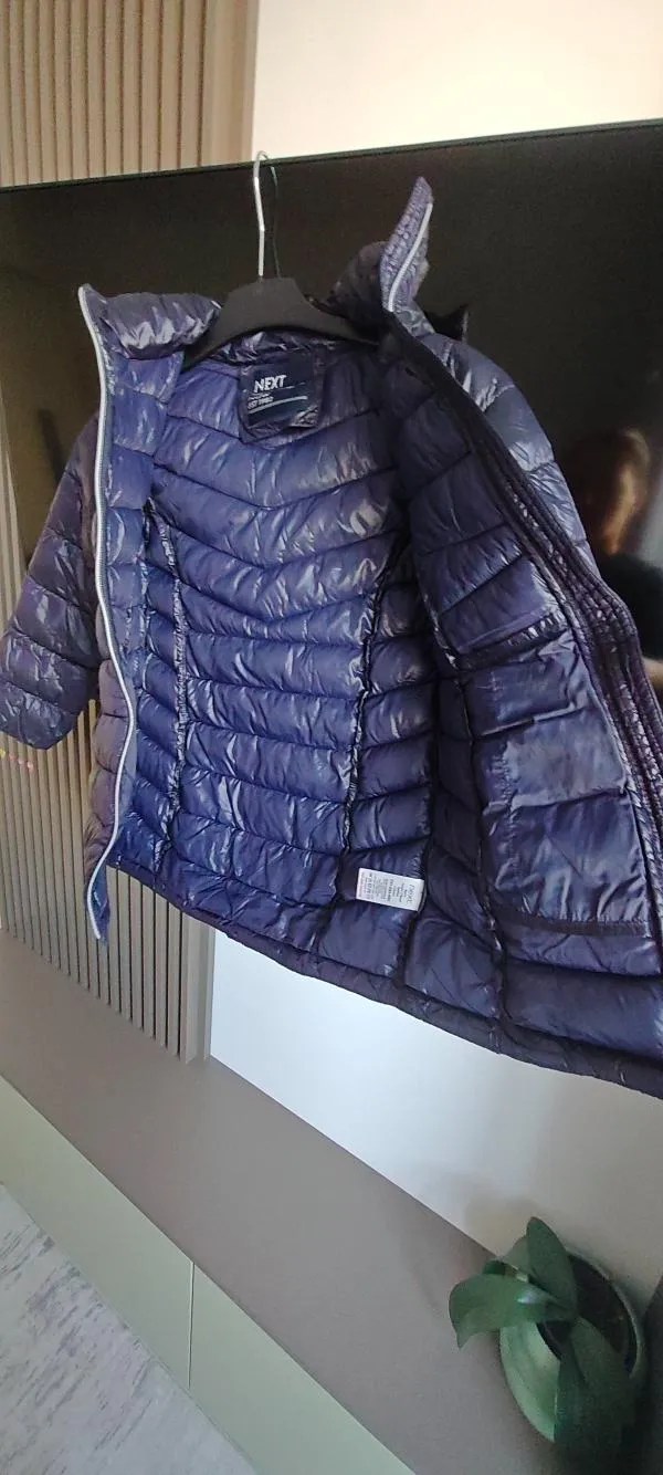 Geacă puffer Next Fete 6 ani (111-116 cm) | Bleumarin, Monocrom, Poliester - Image 3