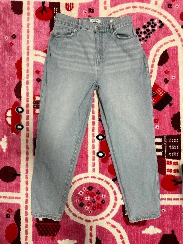 Blugi LC Waikiki L | Albastru, Lungi, Talie înaltă, Mom fit, Curvy, Clasici Simpli - Image 2