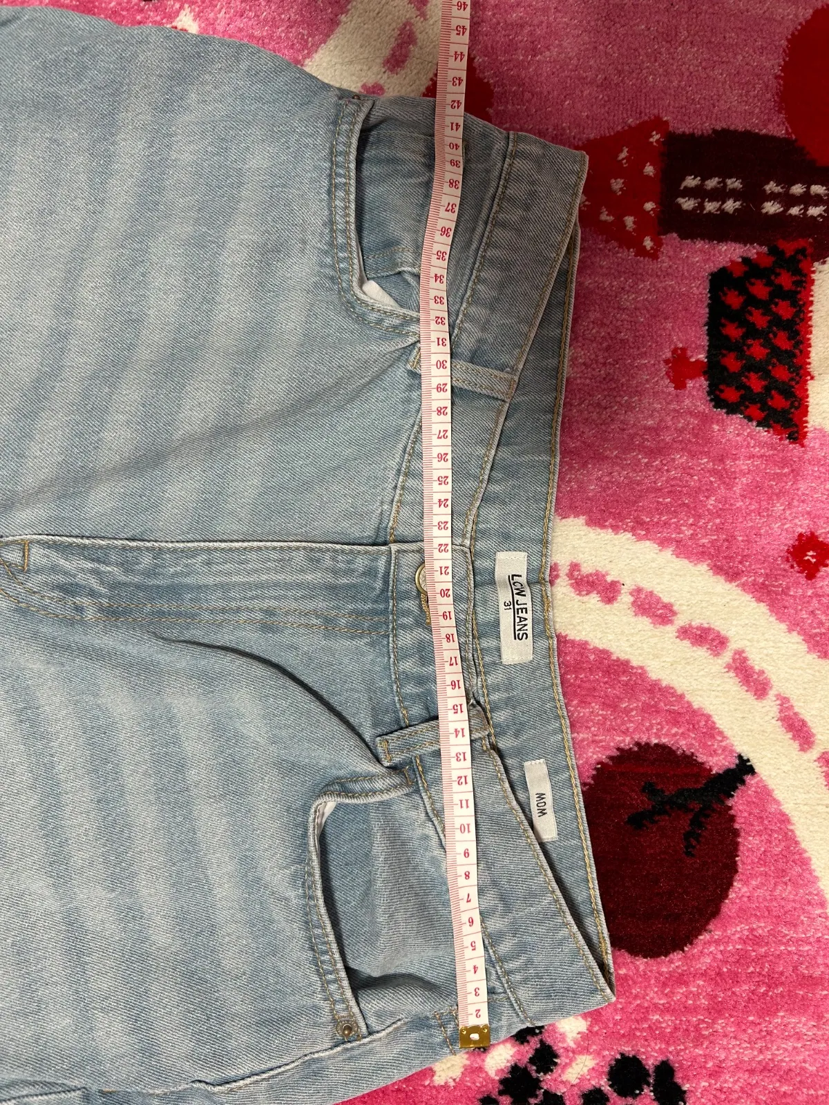 Blugi LC Waikiki L | Albastru, Lungi, Talie înaltă, Mom fit, Curvy, Clasici Simpli - Image 4