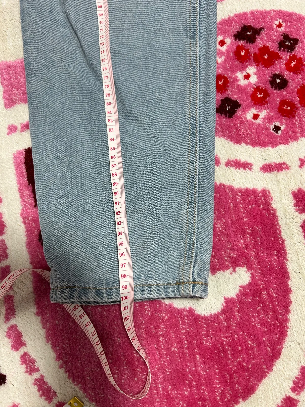 Blugi LC Waikiki L | Albastru, Lungi, Talie înaltă, Mom fit, Curvy, Clasici Simpli - Image 5