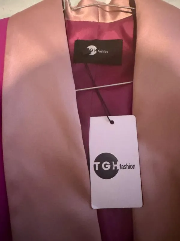 Sacou TGH Fashion S | Fuchsia, Normal, Mulat Cambrat fit, Monocrom, Poliester - Image 4