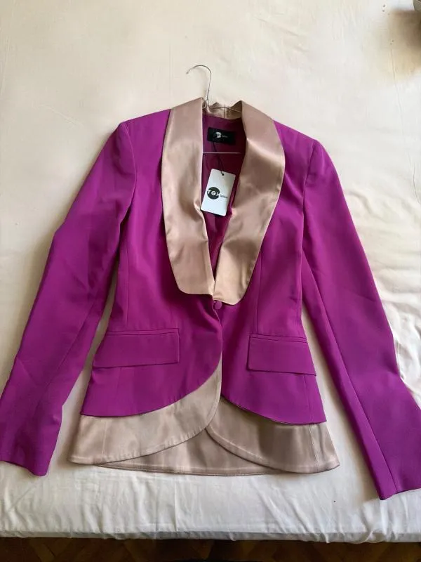 Sacou TGH Fashion S | Fuchsia, Normal, Mulat Cambrat fit, Monocrom, Poliester - Image 2