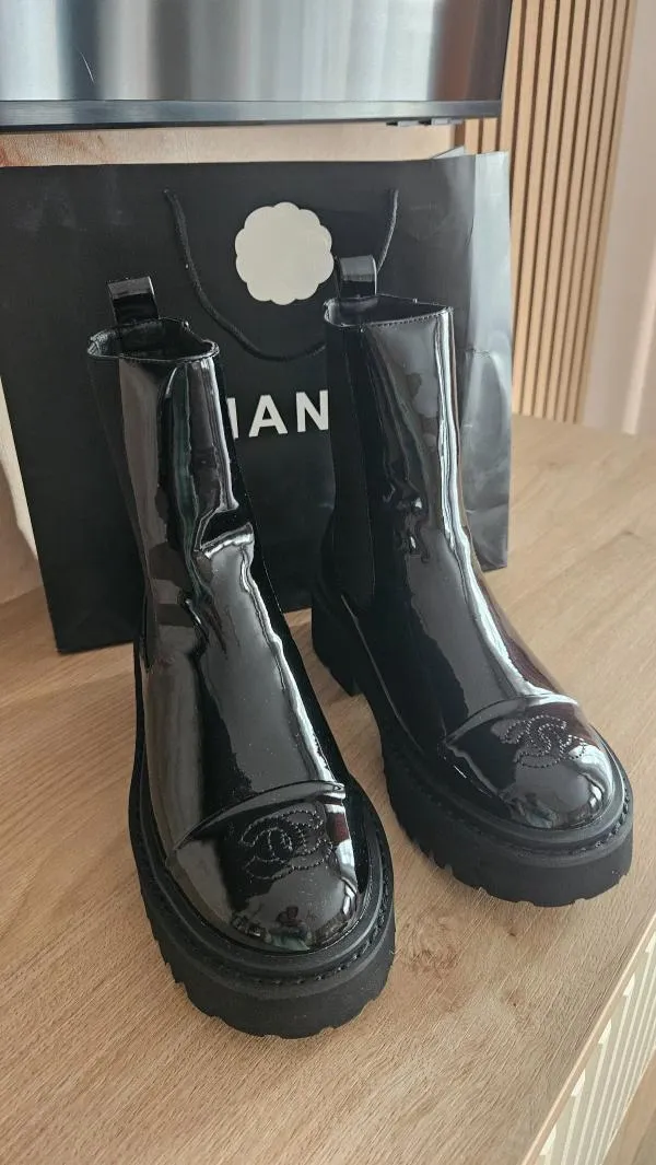 Ghete track slip-on Chanel EU 36 | Negru - Image 6