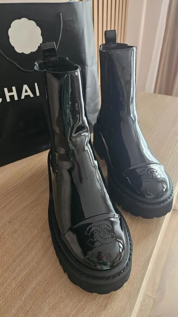 Ghete track slip-on Chanel EU 36 | Negru - Image 4