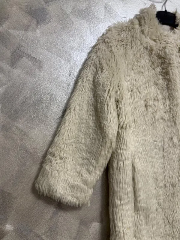 Palton Tommy Hilfiger Fete 5 ani (105-110 cm) | Bej, Blană artificială - Image 5
