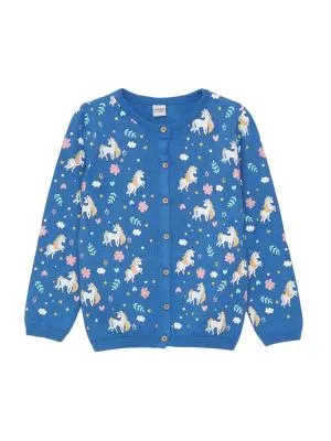 Cardigan LC Waikiki Fete 6 ani (111-116 cm) | Albastru, Bumbac