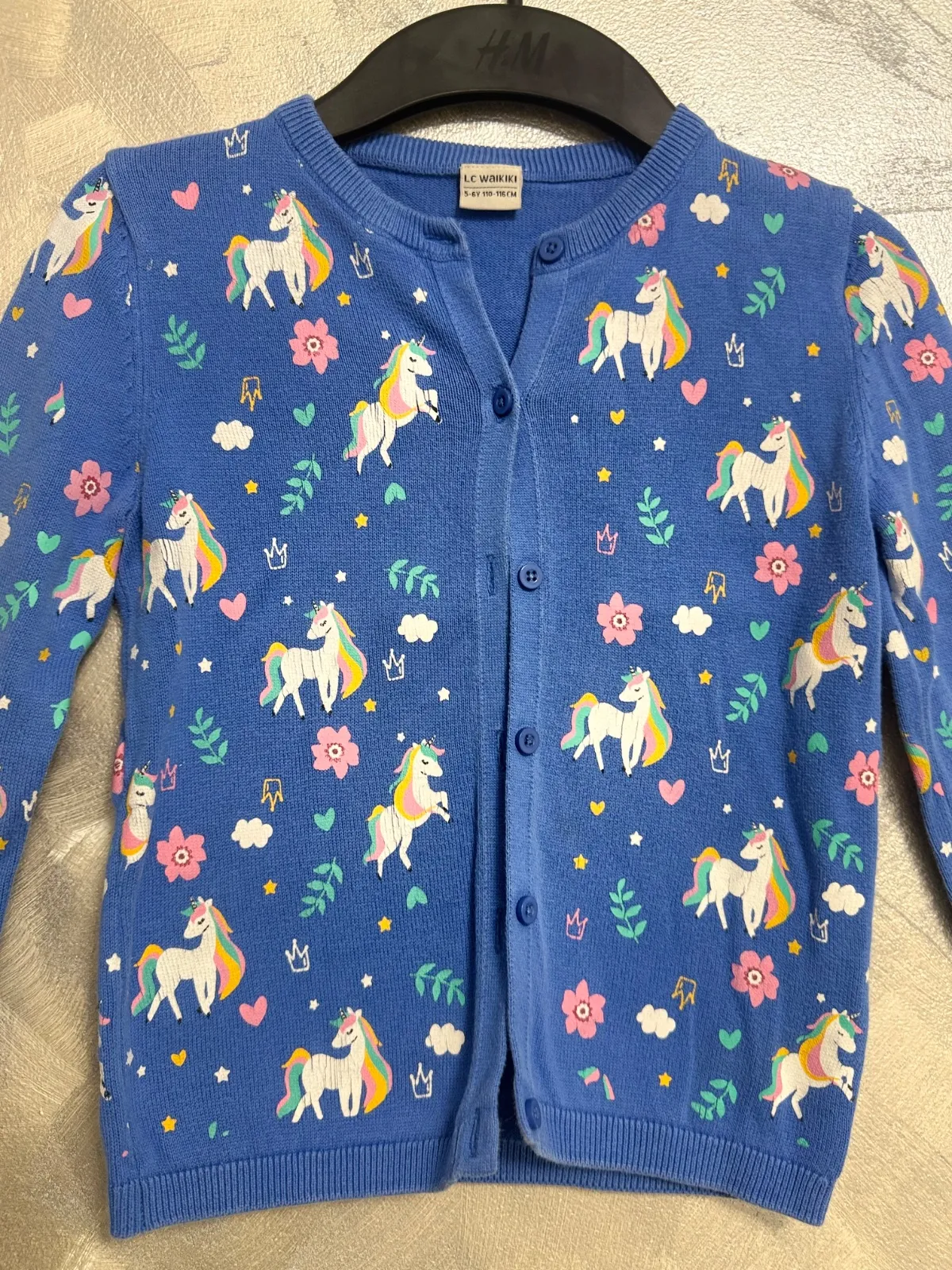 Cardigan LC Waikiki Fete 6 ani (111-116 cm) | Albastru, Bumbac - Image 2