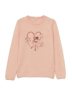 Pulover LC Waikiki Fete 7 ani (117-122 cm) | Roz, Acrilic