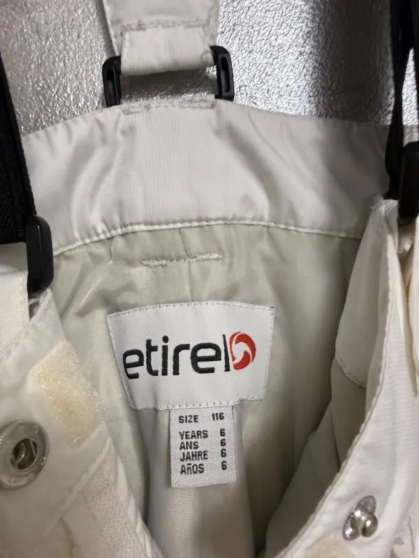 Pantaloni de ski Etirel Fete 6 ani (111-116 cm) | Alb, Poliester - Image 8