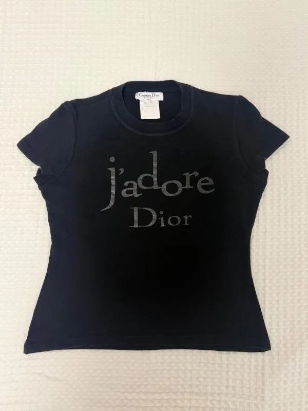 Tricou Christian Dior EU 40 | Negru, Normal, Regular fit, Logo, Bumbac - Image 7