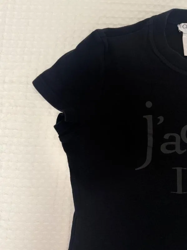 Tricou Christian Dior EU 40 | Negru, Normal, Regular fit, Logo, Bumbac - Image 2