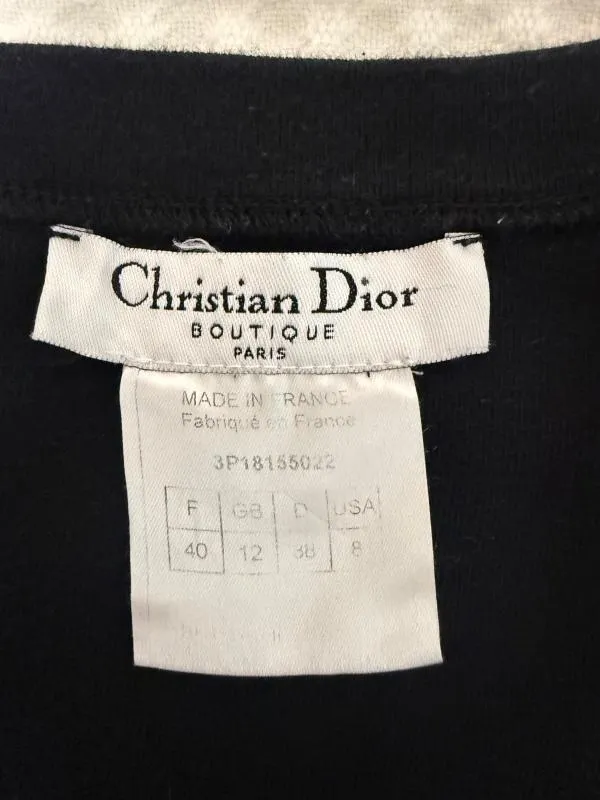 Tricou Christian Dior EU 40 | Negru, Normal, Regular fit, Logo, Bumbac - Image 4