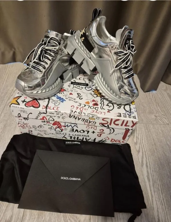 Sneakers Track Low Dolce & Gabbana EU 37 | Argintiu - Image 2