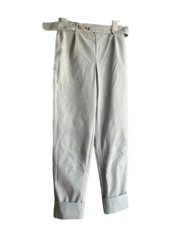 Pantaloni Sinsay XXS | Verde mentă, Lungi, Talie înaltă, Straight (Drepți) fit, Clasici Casual, Poliester