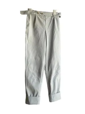 Pantaloni Sinsay XXS | Verde mentă, Lungi, Talie înaltă, Straight (Drepți) fit, Clasici Casual, Poliester