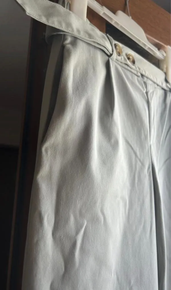 Pantaloni Sinsay XXS | Verde mentă, Lungi, Talie înaltă, Straight (Drepți) fit, Clasici Casual, Poliester - Image 2