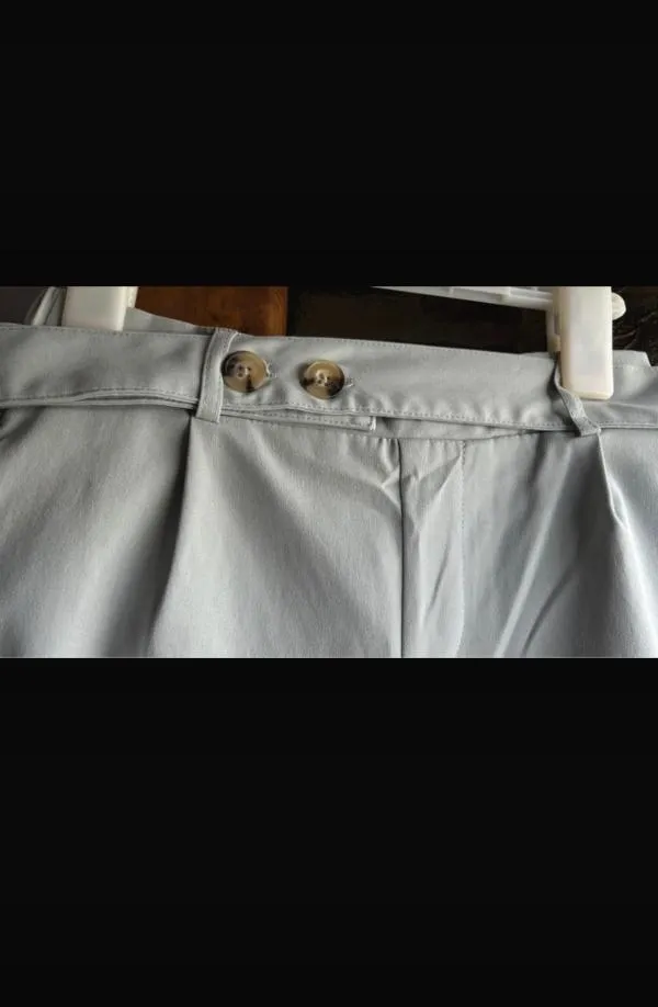Pantaloni Sinsay XXS | Verde mentă, Lungi, Talie înaltă, Straight (Drepți) fit, Clasici Casual, Poliester - Image 3