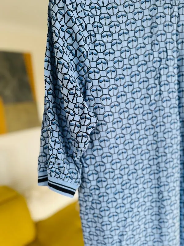 Rochie casual Amisu EU 42 | Albastru, Mini, Mânecă trei sferturi, Vâscoză - Image 3