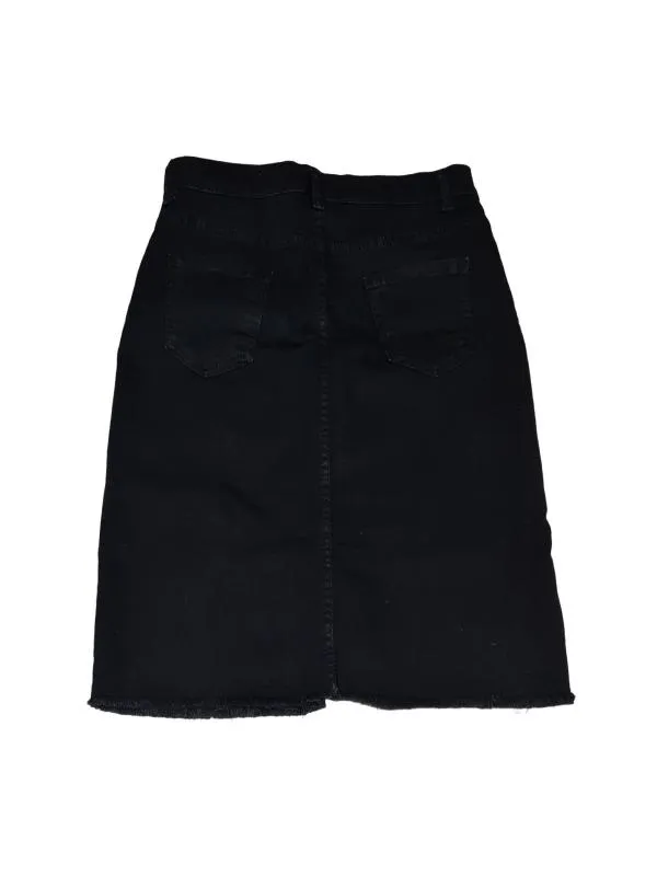 Fustă M | Negru, Midi, Talie înaltă, Creion (Pencil) fit