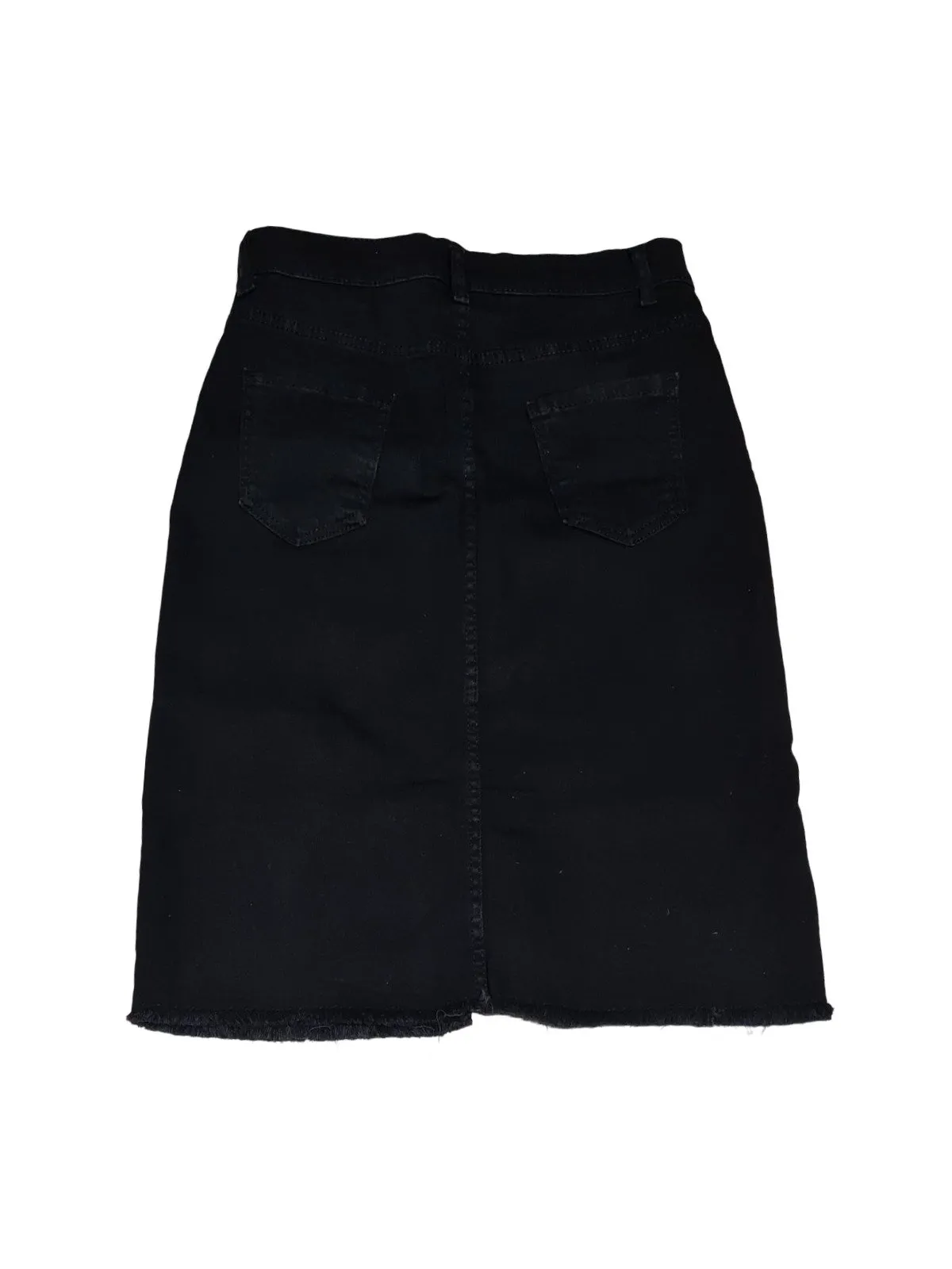 Fustă Midi M | Negru, Talie înaltă, Creion (Pencil) fit