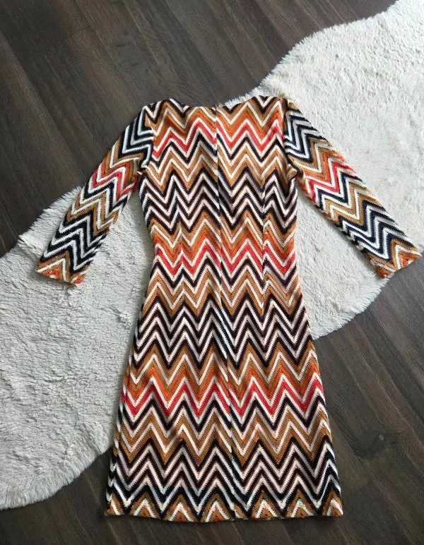 Rochie dreaptă MORE & MORE XXS | Multicolor, Mini, Mânecă trei sferturi, Decolteu în V - Image 5