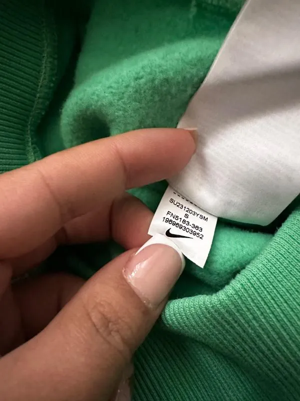 Pantaloni sport Nike S | Verde mentă, Lungi, Logo, Bumbac - Image 4