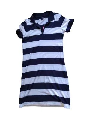 Rochie casual Heavy Tools M | Alb, Midi, Mânecă scurtă, Dungi, Bumbac
