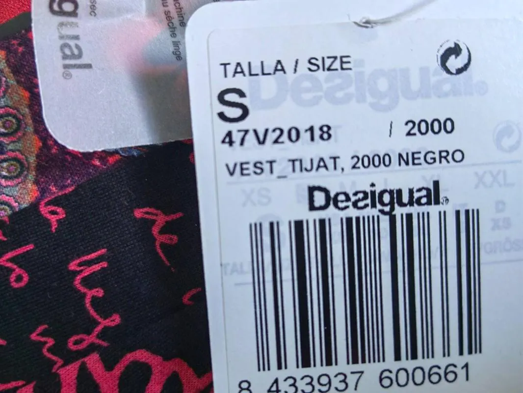 Rochie fit & flare Desigual S | Negru, Midi, Mânecă lungă, Oriental & Paisley - Image 5
