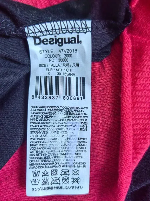 Rochie fit & flare Desigual S | Negru, Midi, Mânecă lungă, Oriental & Paisley - Image 6