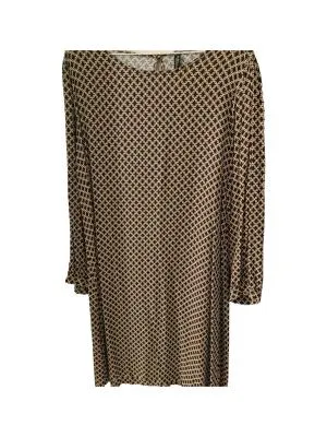 Rochie dreaptă Jean Pascale L | Maro, Midi, Mânecă lungă, Carouri, Bumbac