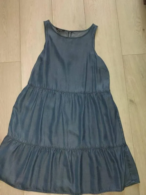 Rochie din denim Esmara M | Albastru, Midi, Fără mâneci - Image 4