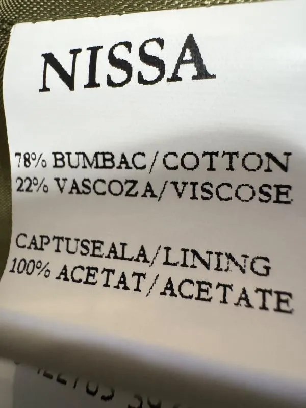 Sacou Nissa EU 38 | Khaki, Monocrom, Bumbac - Image 6