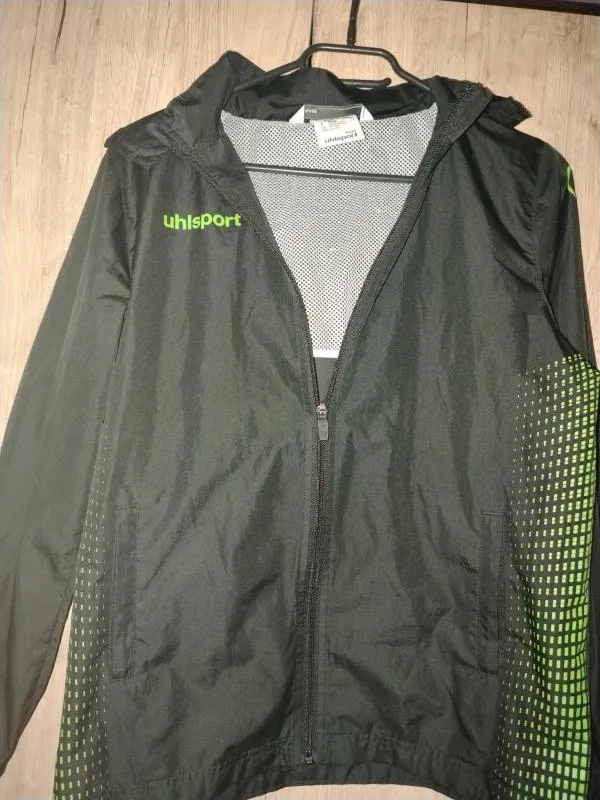 Geacă anti-vânt uhlsport Băieți 12 ani (147-152 cm) | Negru, Logo - Image 5