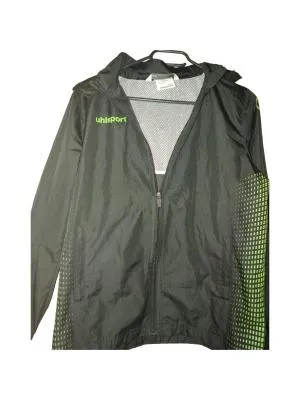 Geacă anti-vânt uhlsport Băieți 12 ani (147-152 cm) | Negru, Logo
