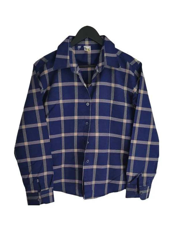 Cămașă Golden Elephant S-M | Albastru, Normal, Mânecă lungă, Regular Standard fit, Carouri