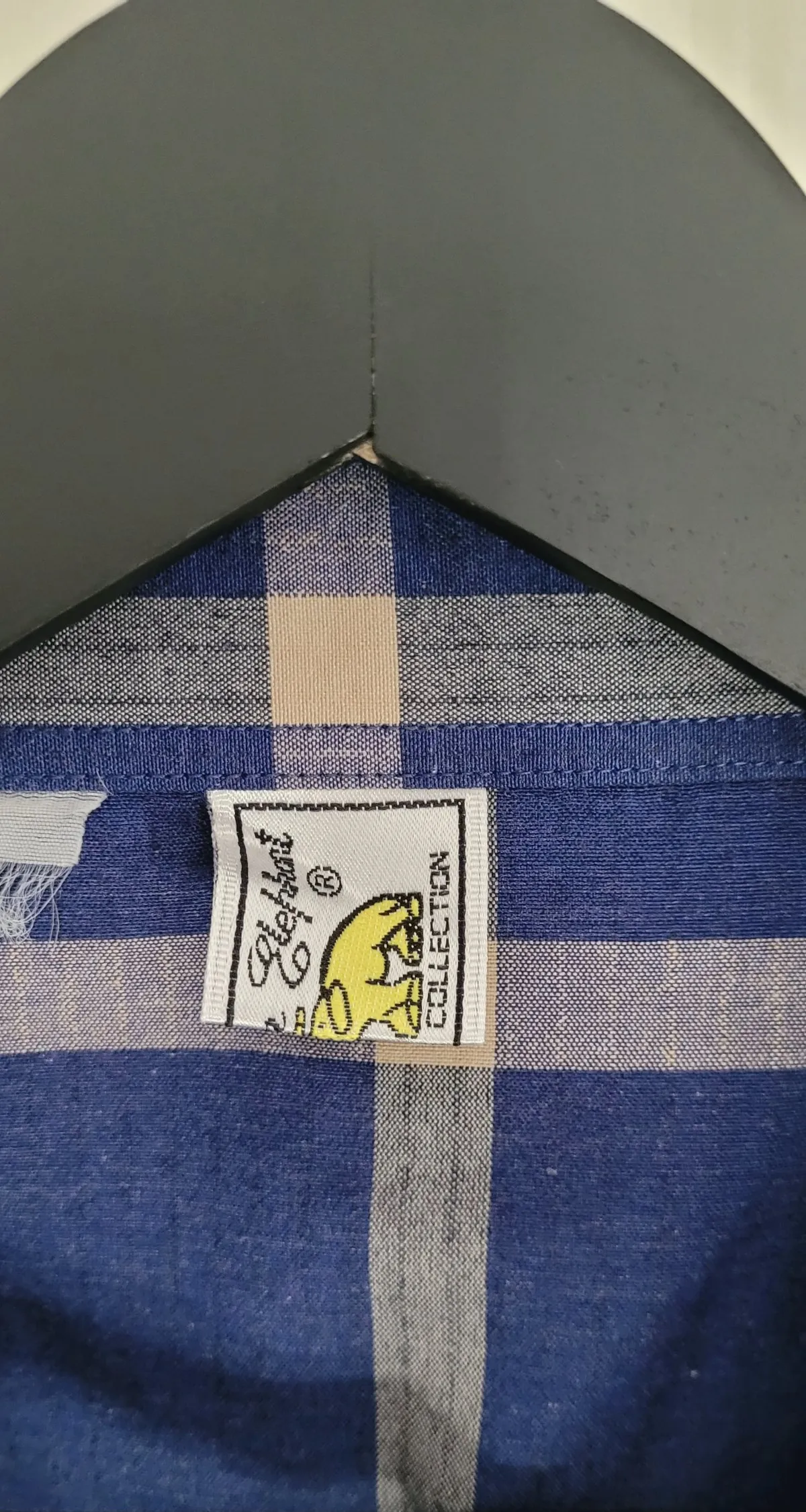 Cămașă Golden Elephant S-M | Albastru, Normal, Mânecă lungă, Regular Standard fit, Carouri - Image 3
