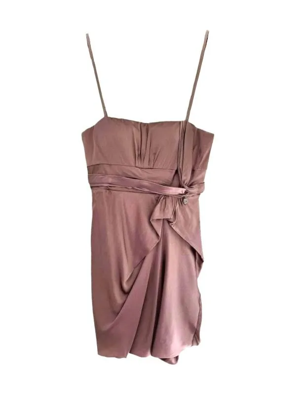 Rochie de ocazie Mini Liu•Jo L | Roz, Bretele subțiri, Satinat, Mătase