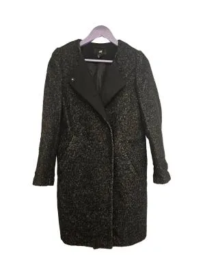 Palton H&M EU 34 | Negru, Fără glugă, Lână