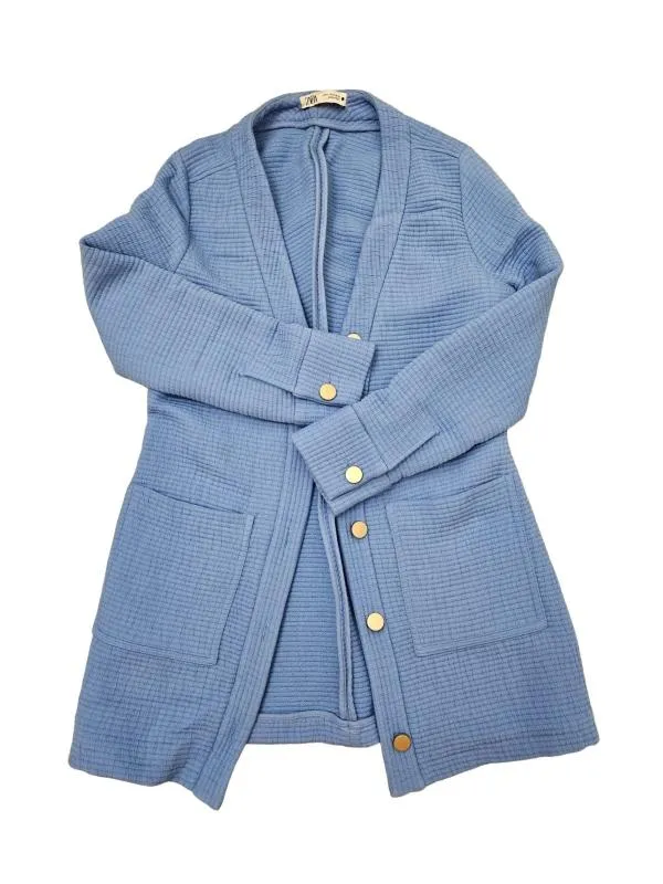 Cardigan Zara M | Bleu, Lung, Regular Standard fit