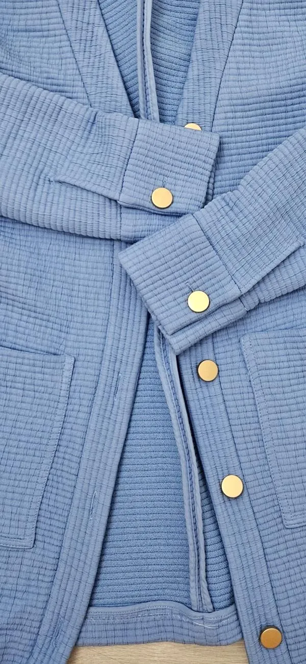 Cardigan Zara M | Bleu, Lung, Regular Standard fit - Image 2