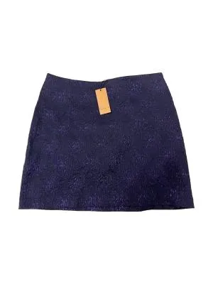 Fustă Nathalie Vleeschouwer XL | Bleumarin, Mini, Talie medie, Dreaptă (Straight) fit, Poliester