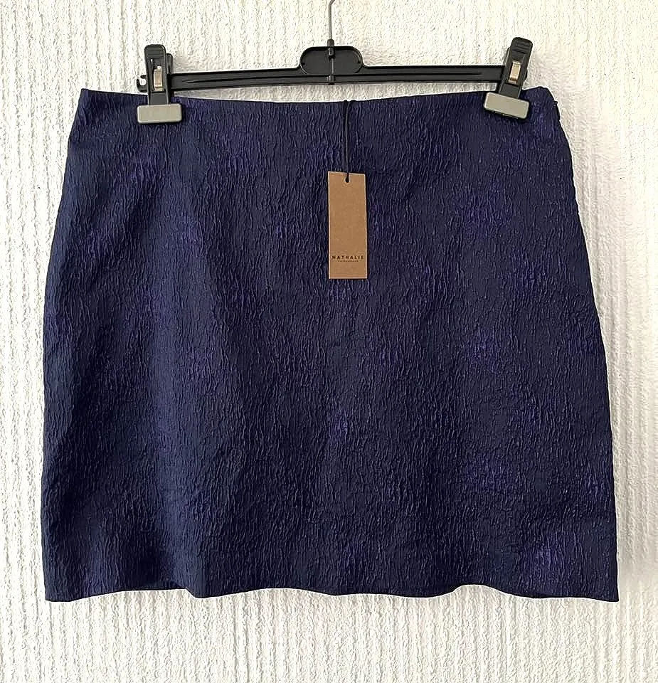 Fustă Nathalie Vleeschouwer XL | Bleumarin, Mini, Talie medie, Dreaptă (Straight) fit, Poliester - Image 2