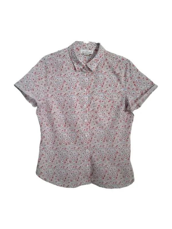 Cămașă H&M EU 40 | Multicolor, Normal, Mânecă scurtă, Regular Standard fit, Floral & Tropical, Bumbac