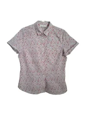 Cămașă H&M EU 40 | Multicolor, Normal, Mânecă scurtă, Regular Standard fit, Floral & Tropical, Bumbac