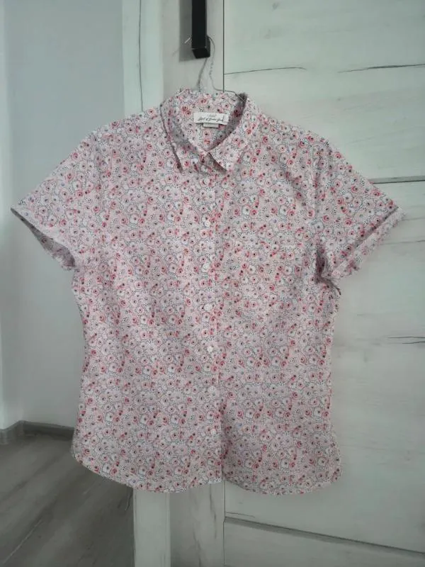 Cămașă H&M EU 40 | Multicolor, Normal, Mânecă scurtă, Regular Standard fit, Floral & Tropical, Bumbac - Image 7